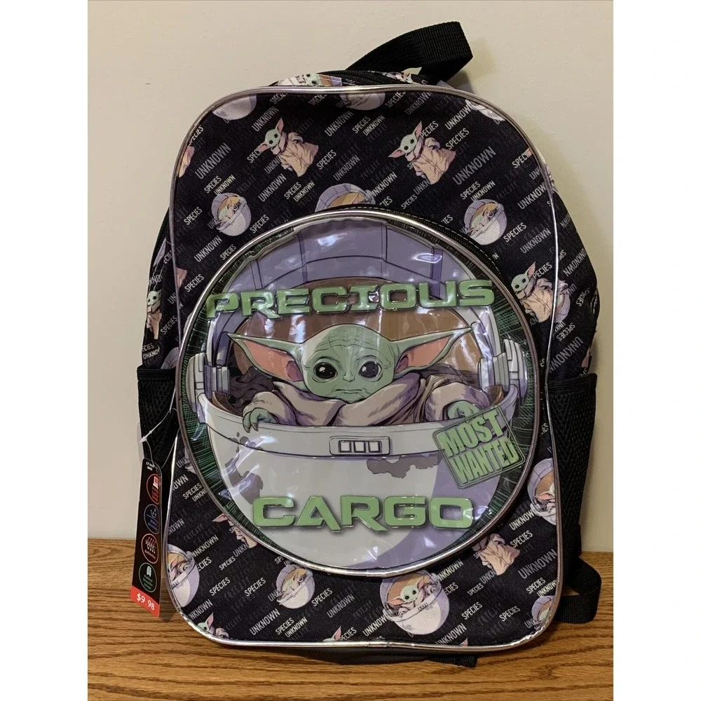 Star Wars‎ Grogu Backpack Kids Black New Precious Cargo Mandalorian Bag